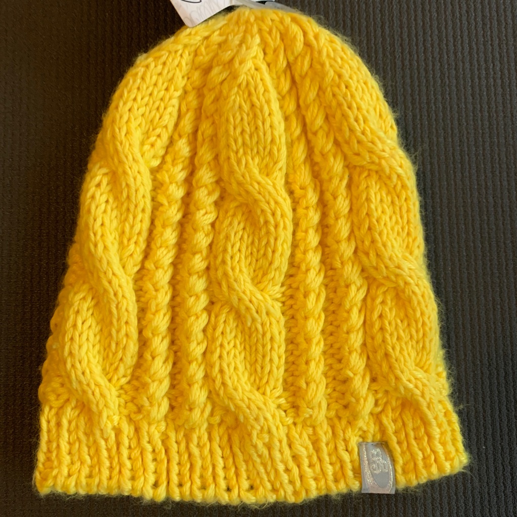 Bright Yellow Knit Beanie